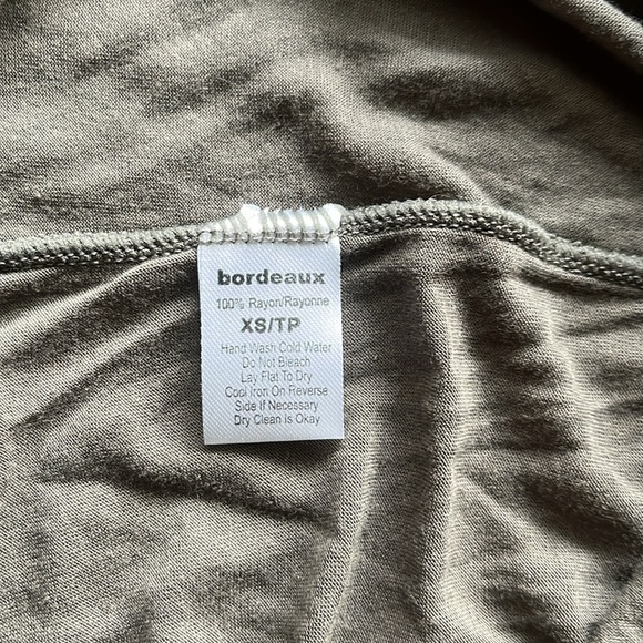 Anthropologie Bordeaux Elegant Olive Drape Top Size XS TP New With Tag - Picture 8 of 8